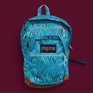 Jansport Teal and Brown Backpack